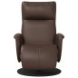 vidaXL Sillón reclinable con reposapiés cuero sintético marrón vidaXL Sillón reclinable con reposapiés cuero sintético marrón