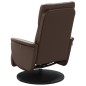 vidaXL Sillón reclinable con reposapiés cuero sintético marrón vidaXL Sillón reclinable con reposapiés cuero sintético marrón