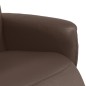 vidaXL Sillón reclinable con reposapiés cuero sintético marrón vidaXL Sillón reclinable con reposapiés cuero sintético marrón