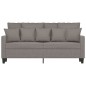 vidaXL Sofá de 2 plazas de tela gris taupé 140 cm vidaXL Sofá de 2 plazas de tela gris taupé 140 cm