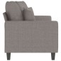vidaXL Sofá de 2 plazas de tela gris taupé 140 cm vidaXL Sofá de 2 plazas de tela gris taupé 140 cm