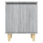 vidaXL Mesitas de noche 2 uds patas de madera gris Sonoma 40x30x50 cm vidaXL Mesitas de noche 2 uds patas de madera gris Sonoma 40x30x50 cm