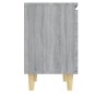 vidaXL Mesitas de noche 2 uds patas de madera gris Sonoma 40x30x50 cm vidaXL Mesitas de noche 2 uds patas de madera gris Sonoma 40x30x50 cm