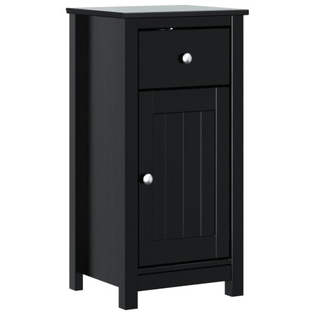 vidaXL Mueble de baño BERG madera maciza de pino negro 40x34x80 cm