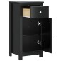 vidaXL Mueble de baño BERG madera maciza de pino negro 40x34x80 cm vidaXL Mueble de baño BERG madera maciza de pino negro 40x34x80 cm