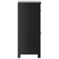 vidaXL Mueble de baño BERG madera maciza de pino negro 40x34x80 cm vidaXL Mueble de baño BERG madera maciza de pino negro 40x34x80 cm