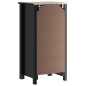 vidaXL Mueble de baño BERG madera maciza de pino negro 40x34x80 cm vidaXL Mueble de baño BERG madera maciza de pino negro 40x34x80 cm