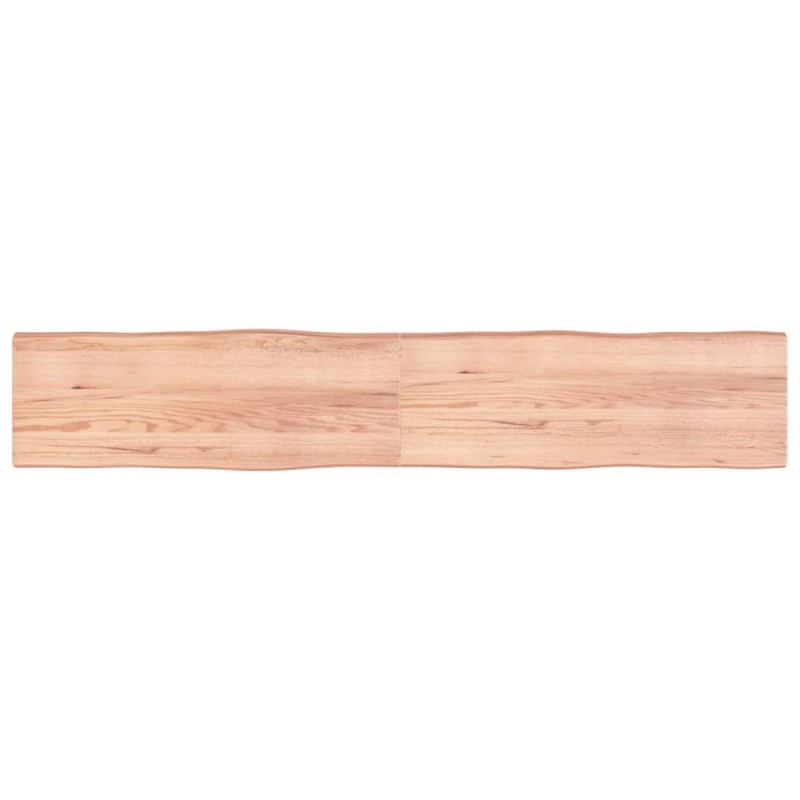 vidaXL Tablero mesa madera tratada borde natural marrón 220x40x(2-6)cm vidaXL Tablero mesa madera tratada borde natural marrón 220x40x(2-6)cm