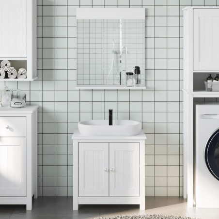 vidaXL Juego de muebles de baño BERG 2 pzas madera maciza pino blanco