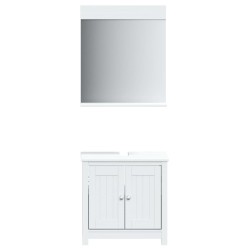 vidaXL Juego de muebles de baño BERG 2 pzas madera maciza pino blanco