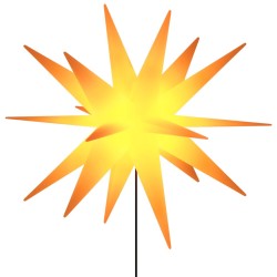 vidaXL Lámpara de Navidad LED y estaca tierra plegable amarilla 57 cm