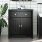 vidaXL Mueble de baño BERG madera maciza de pino negro 69,5x34x80 cm vidaXL Mueble de baño BERG madera maciza de pino negro 69,5x34x80 cm