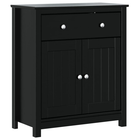 vidaXL Mueble de baño BERG madera maciza de pino negro 69,5x34x80 cm