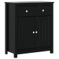 vidaXL Mueble de baño BERG madera maciza de pino negro 69,5x34x80 cm vidaXL Mueble de baño BERG madera maciza de pino negro 69,5x34x80 cm