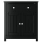 vidaXL Mueble de baño BERG madera maciza de pino negro 69,5x34x80 cm vidaXL Mueble de baño BERG madera maciza de pino negro 69,5x34x80 cm