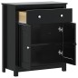 vidaXL Mueble de baño BERG madera maciza de pino negro 69,5x34x80 cm vidaXL Mueble de baño BERG madera maciza de pino negro 69,5x34x80 cm