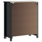 vidaXL Mueble de baño BERG madera maciza de pino negro 69,5x34x80 cm vidaXL Mueble de baño BERG madera maciza de pino negro 69,5x34x80 cm