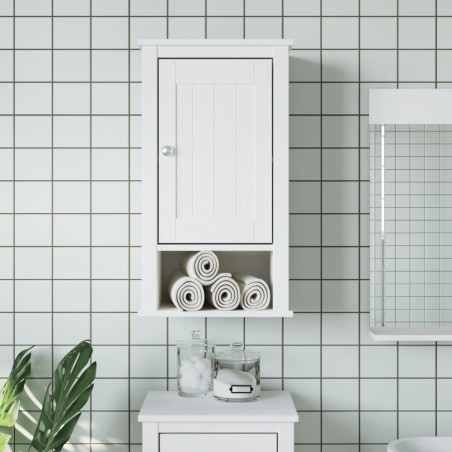 vidaXL Mueble pared baño BERG madera maciza pino blanco 40x27x71,5 cm