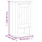 vidaXL Mueble pared baño BERG madera maciza pino blanco 40x27x71,5 cm vidaXL Mueble pared baño BERG madera maciza pino blanco 40x27x71,5 cm