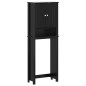 vidaXL Mueble para inodoro BERG madera maciza negro 60x27x164,5 cm vidaXL Mueble para inodoro BERG madera maciza negro 60x27x164,5 cm