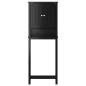 vidaXL Mueble para inodoro BERG madera maciza negro 60x27x164,5 cm vidaXL Mueble para inodoro BERG madera maciza negro 60x27x164,5 cm