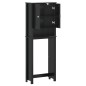 vidaXL Mueble para inodoro BERG madera maciza negro 60x27x164,5 cm vidaXL Mueble para inodoro BERG madera maciza negro 60x27x164,5 cm
