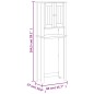 vidaXL Mueble para inodoro BERG madera maciza negro 60x27x164,5 cm vidaXL Mueble para inodoro BERG madera maciza negro 60x27x164,5 cm