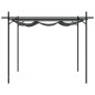 vidaXL Pérgola con cubierta retráctil gris antracita 395x292x230 cm vidaXL Pérgola con cubierta retráctil gris antracita 395x292x230 cm