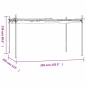 vidaXL Pérgola con cubierta retráctil gris antracita 395x292x230 cm vidaXL Pérgola con cubierta retráctil gris antracita 395x292x230 cm