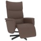 vidaXL Sillón reclinable con reposapiés cuero sintético marrón vidaXL Sillón reclinable con reposapiés cuero sintético marrón