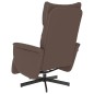 vidaXL Sillón reclinable con reposapiés cuero sintético marrón vidaXL Sillón reclinable con reposapiés cuero sintético marrón