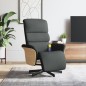 vidaXL Sillón reclinable de masaje con reposapiés tela gris oscuro vidaXL Sillón reclinable de masaje con reposapiés tela gris oscuro