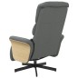 vidaXL Sillón reclinable de masaje con reposapiés tela gris oscuro vidaXL Sillón reclinable de masaje con reposapiés tela gris oscuro