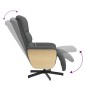 vidaXL Sillón reclinable de masaje con reposapiés tela gris oscuro vidaXL Sillón reclinable de masaje con reposapiés tela gris oscuro
