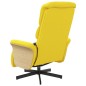vidaXL Sillón reclinable de masaje con reposapiés tela amarillo claro vidaXL Sillón reclinable de masaje con reposapiés tela amarillo claro