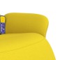 vidaXL Sillón reclinable de masaje con reposapiés tela amarillo claro vidaXL Sillón reclinable de masaje con reposapiés tela amarillo claro