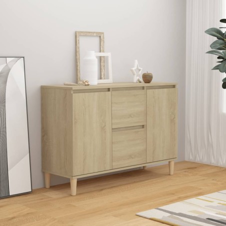 vidaXL Aparador de madera contrachapada color roble 103,5x35x70 cm
