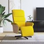 vidaXL Sillón reclinable con reposapiés tela amarillo claro vidaXL Sillón reclinable con reposapiés tela amarillo claro