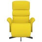 vidaXL Sillón reclinable con reposapiés tela amarillo claro vidaXL Sillón reclinable con reposapiés tela amarillo claro