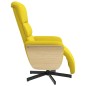 vidaXL Sillón reclinable con reposapiés tela amarillo claro vidaXL Sillón reclinable con reposapiés tela amarillo claro