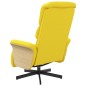 vidaXL Sillón reclinable con reposapiés tela amarillo claro vidaXL Sillón reclinable con reposapiés tela amarillo claro