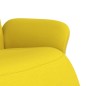 vidaXL Sillón reclinable con reposapiés tela amarillo claro vidaXL Sillón reclinable con reposapiés tela amarillo claro