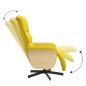 vidaXL Sillón reclinable con reposapiés tela amarillo claro vidaXL Sillón reclinable con reposapiés tela amarillo claro