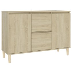 vidaXL Aparador de madera contrachapada color roble 103,5x35x70 cm