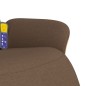 vidaXL Sillón reclinable de masaje con reposapiés tela marrón