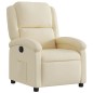 vidaXL Sillón reclinable de tela crema vidaXL Sillón reclinable de tela crema