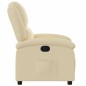 vidaXL Sillón reclinable de tela crema vidaXL Sillón reclinable de tela crema