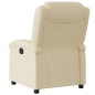 vidaXL Sillón reclinable de tela crema vidaXL Sillón reclinable de tela crema