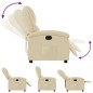 vidaXL Sillón reclinable de tela crema vidaXL Sillón reclinable de tela crema