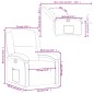 vidaXL Sillón reclinable de tela crema vidaXL Sillón reclinable de tela crema